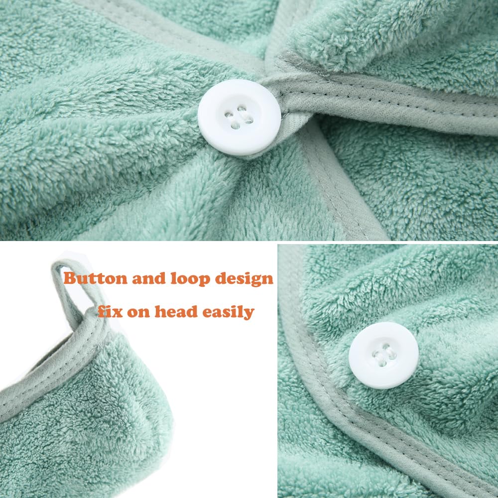 M-bestl towel next to a hand to show size and fit for most head shapes