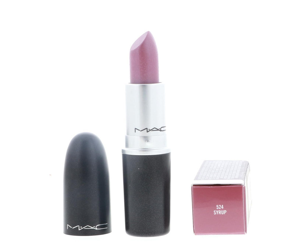 MAC Lustre Syrup texture close-up revealing glossy, smooth finish for hydrated lips