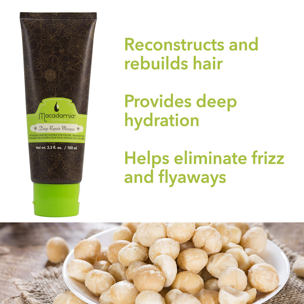 Macadamia Natural Oil before and after hair showing smoother, stronger strands