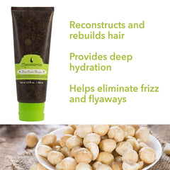 Macadamia Natural Oil before and after hair showing smoother, stronger strands