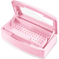 Machine-Ya pink sterilizer front view showing compact design and tidy storage benefit