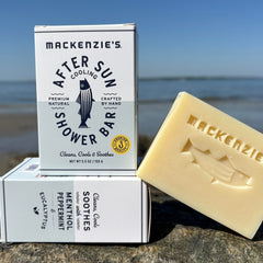 MACKENZIE'S side view highlighting bar texture and smooth lather benefit