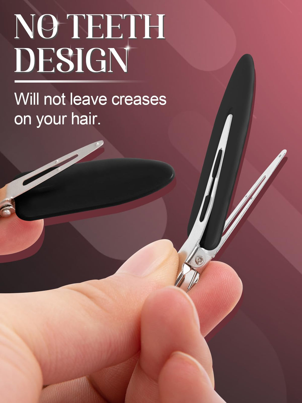 MADHOLLY side profile showing curved, toothless clip surface for crease-free hold
