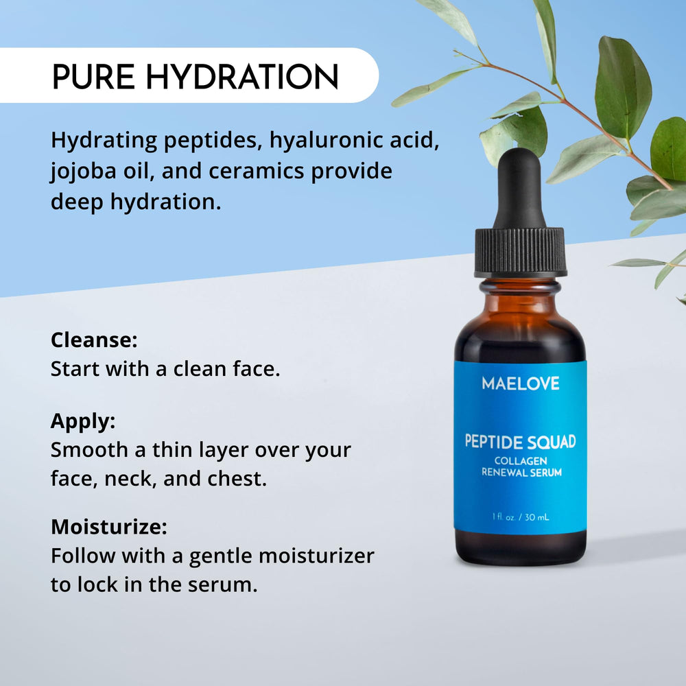MAELOVE applied to skin showing smooth absorption and instant plumping