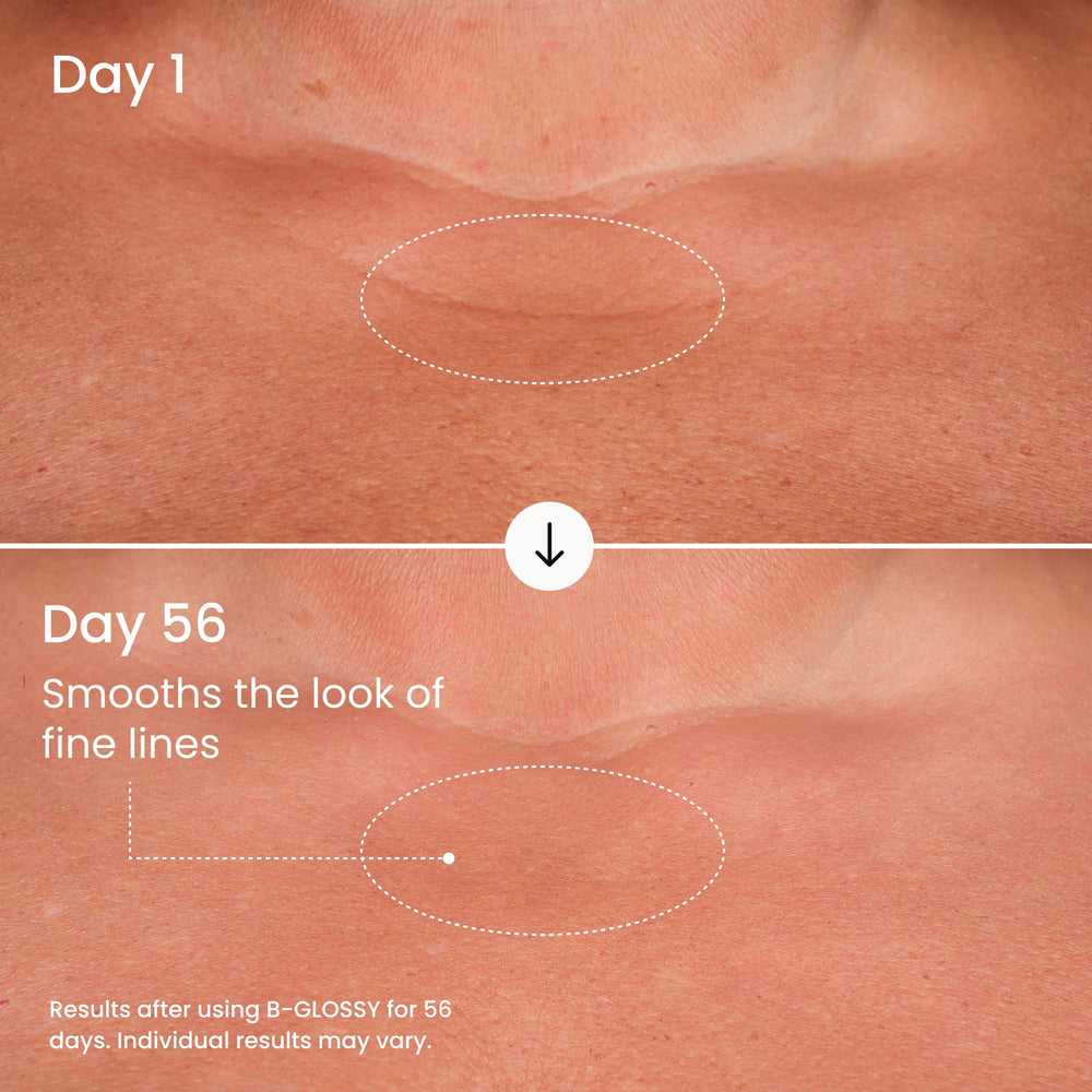 MAËLYS B-GLOSSY applied on arm demonstrating smoothing and quick absorption