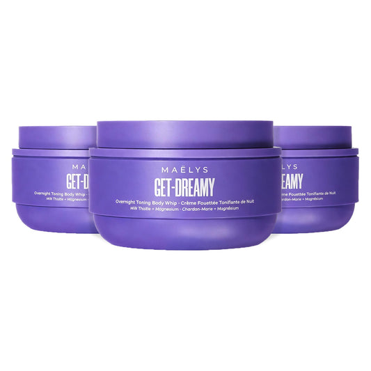 MAËLYS front jar of GET-DREAMY showing packaging and texture benefits