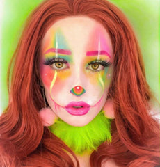 MAEPEOR model in cosplay wearing 09 Wine brows showing dramatic warm-toned makeup cohesion