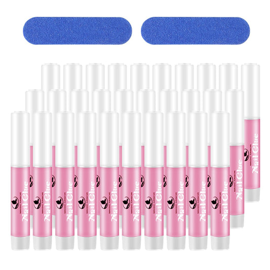 MAGIC ARMOR front packaging showing 30 glue tubes and nail files for salon convenience