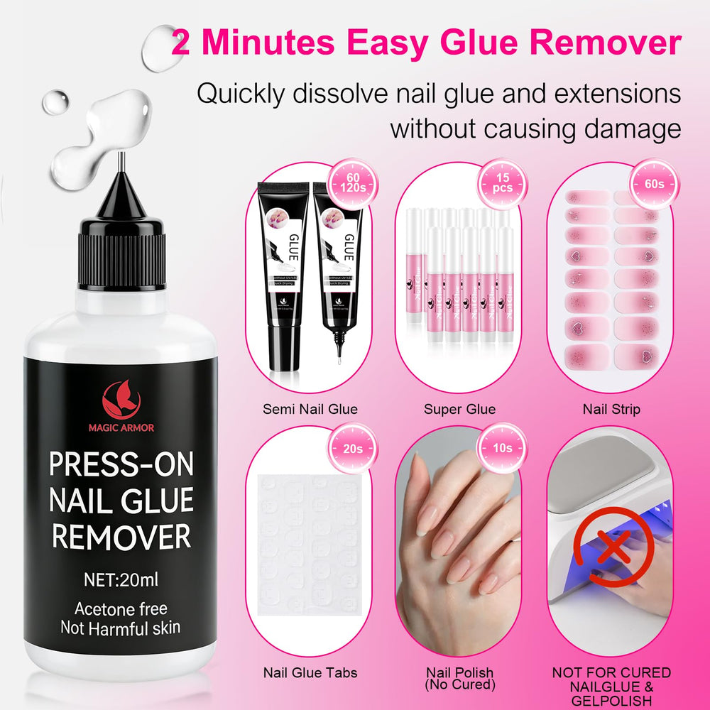 MAGIC ARMOR removal step with tool and remover showing safe, clean removal benefit