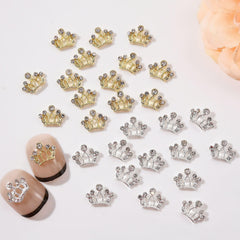 Maigitur lifestyle manicure with crowns adding a luxe focal point and polished finish