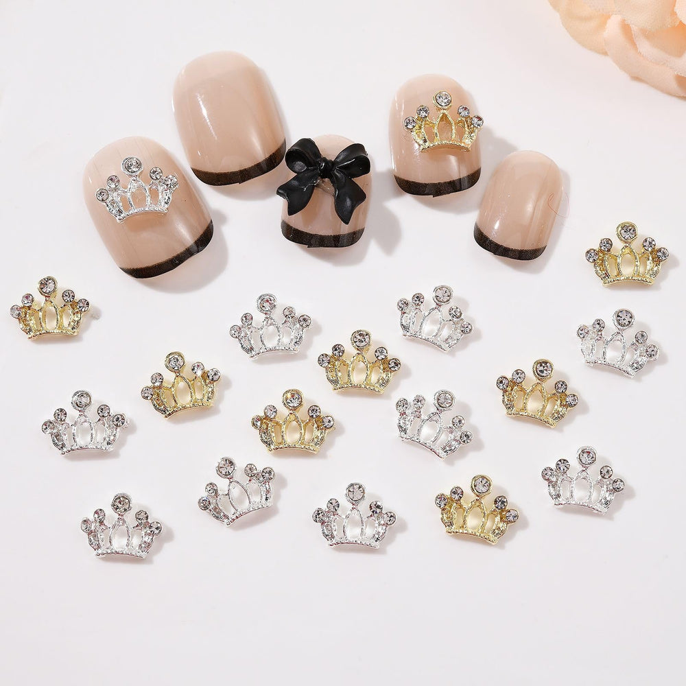 Maigitur assortment spread of gold and silver crowns for mixing and matching designs
