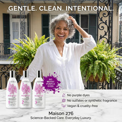 Maison 276 lifestyle display on bathroom shelf suggesting daily routine