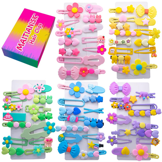 MAITIANISK front packaging showing 70 colorful girls hair clips, easy selection
