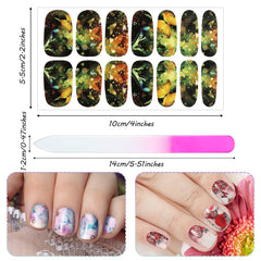 Maitys hands applying a wrap showing quick at-home manicure benefit
