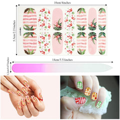 Maitys included glass nail file with stickers for precise edge shaping