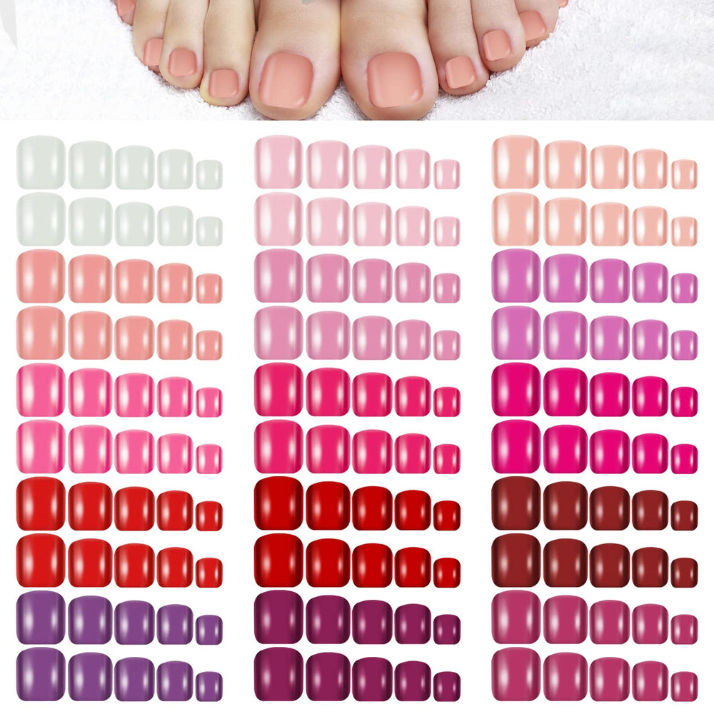 Maitys front packaging showing mixed pink white purple nails and quantity benefit