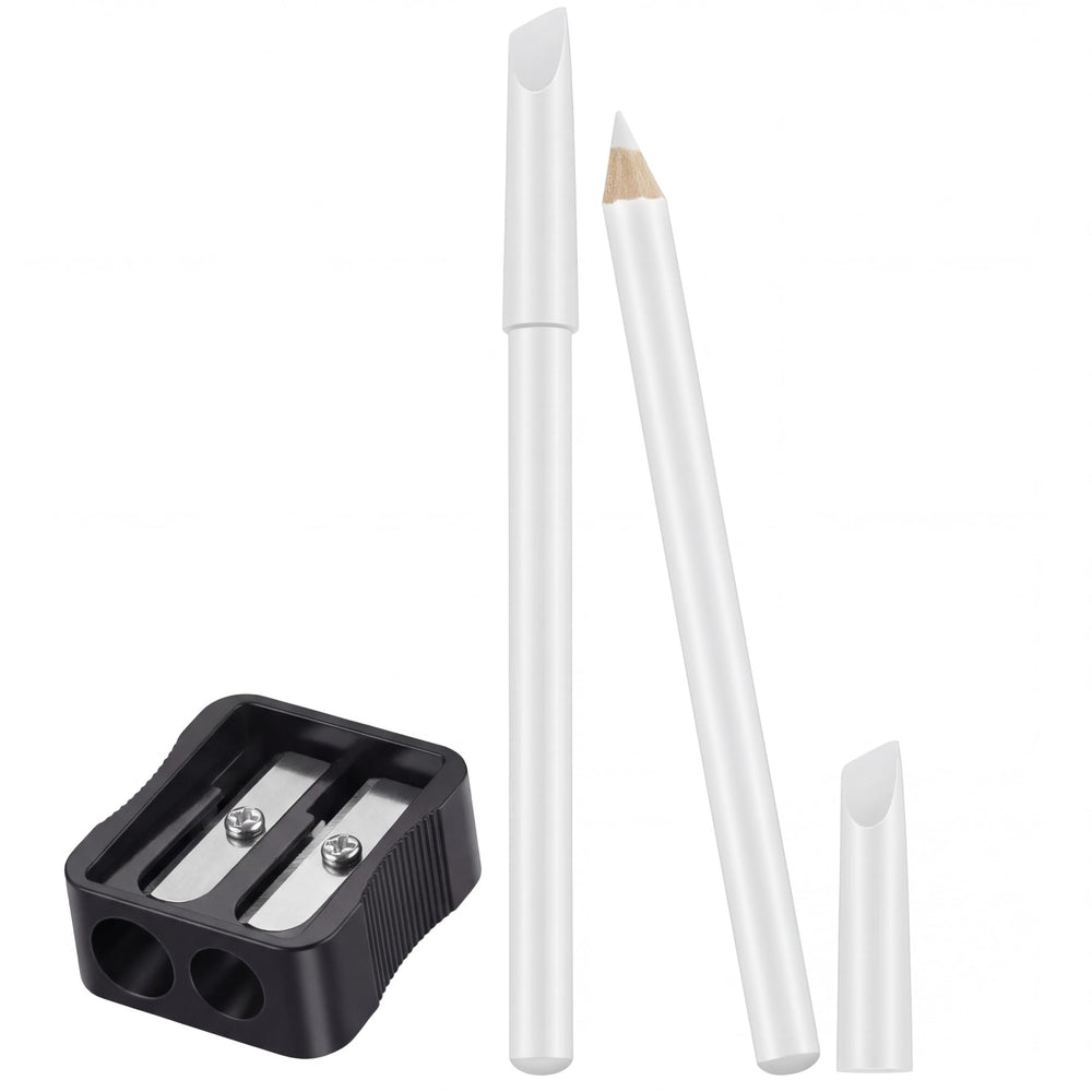 Maitys front view packaging showing two pencils and sharpener for easy storage