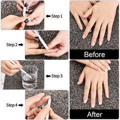 Maitys close-up of creamy pencil tip for precise white nail lines