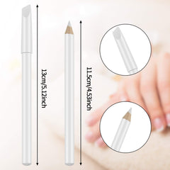 Maitys pointed cap used as a cuticle pusher for neater nail beds