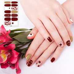 Maitys scale comparison with hand to show sticker sizes fitting most nails