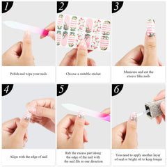 Maitys sticker sheet next to fingers to show sizing and fit benefits