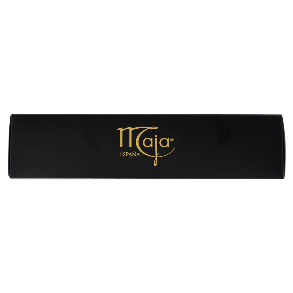 Maja soap beside ruler to show 3.1 oz size and easy travel-friendly scale