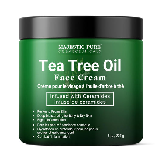Majestic Pure jar front view showing clean moisturizer packaging and benefits