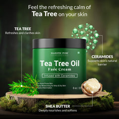 Majestic Pure cream spread on hand demonstrating fast absorption and hydration