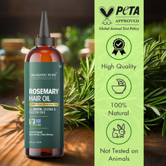 Majestic Pure oil pouring to show smooth texture and easy absorption into hair