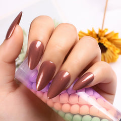 Major Dijit ochre polish on toes in lifestyle scene offering polished style benefit