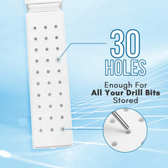 Makartt 30 holes top-down view showing organized bit storage at glance