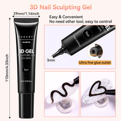 Makartt 3D gel drops on nail demonstrating raised design hold benefit