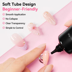 Hands applying Makartt gel in salon for quick sculpting and shaping