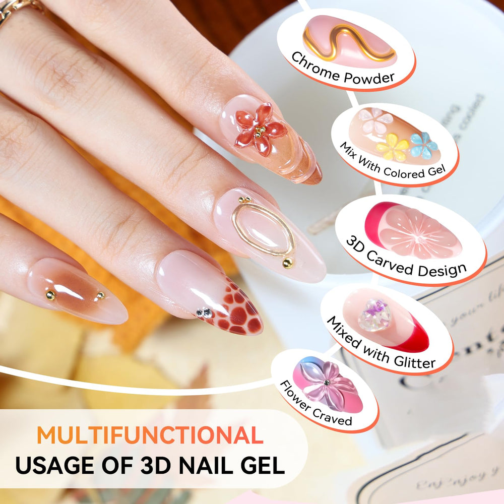 Makartt 3D gel needle tube detail allowing precise sculpting and no-mess application