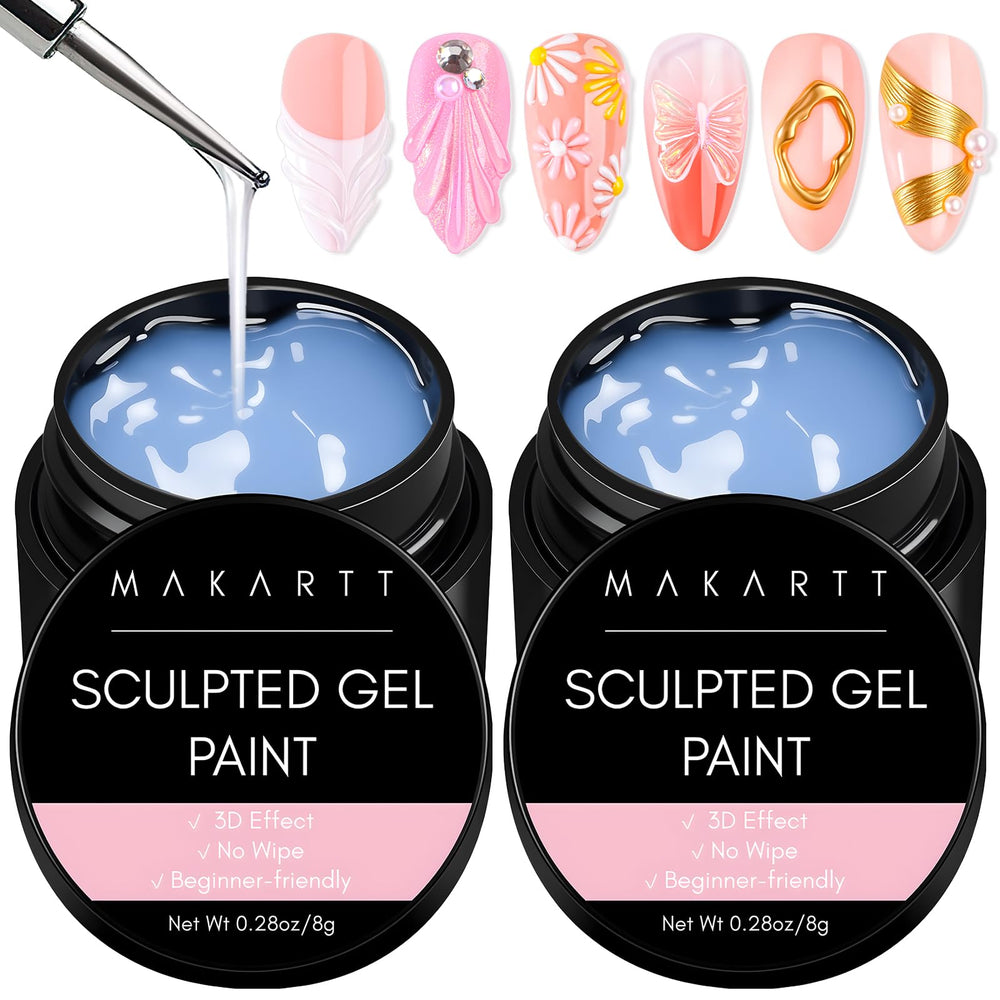 Makartt clear 3D gel front view showing packaging and easy application benefit