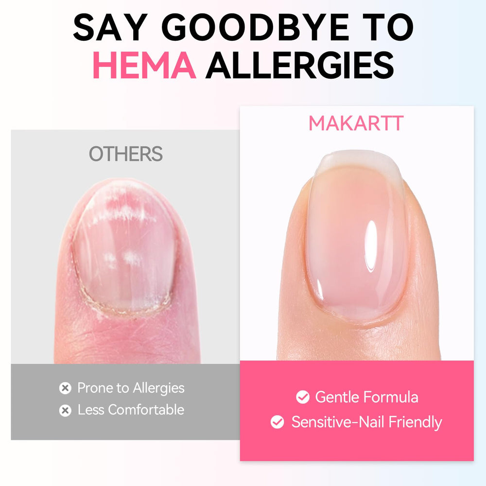 Makartt clear gel texture demonstrating smooth self-leveling benefit