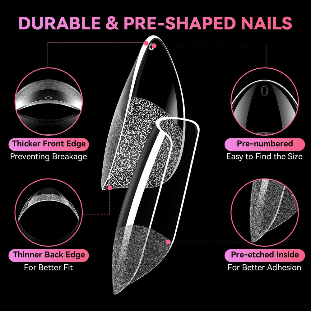 makartt coffin shape layflat showing bold squared tip ideal for nail art