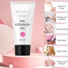 Cured Makartt nail extensions side profile showing hard finish and chip resistance