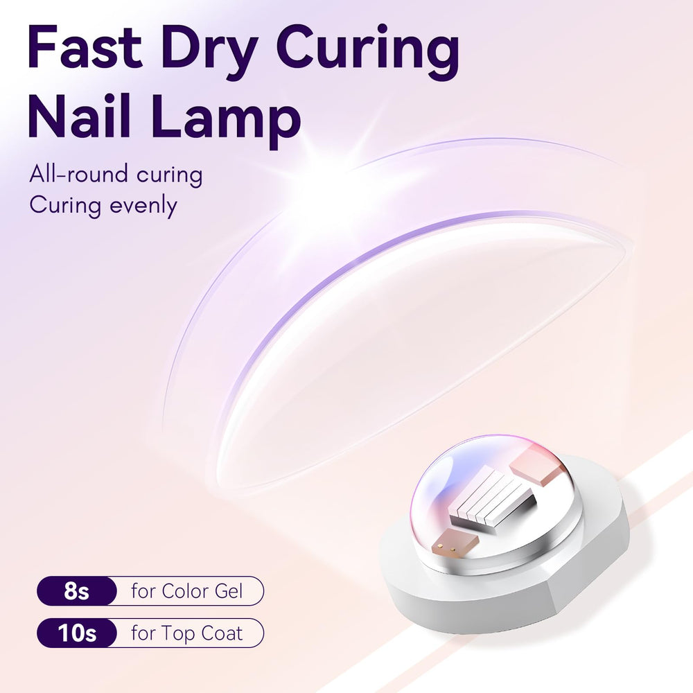Makartt curing gel polish on nails showing even, quick drying