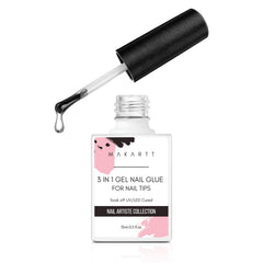 Makartt bottle front view showing clear 15ml gel and professional branding benefit