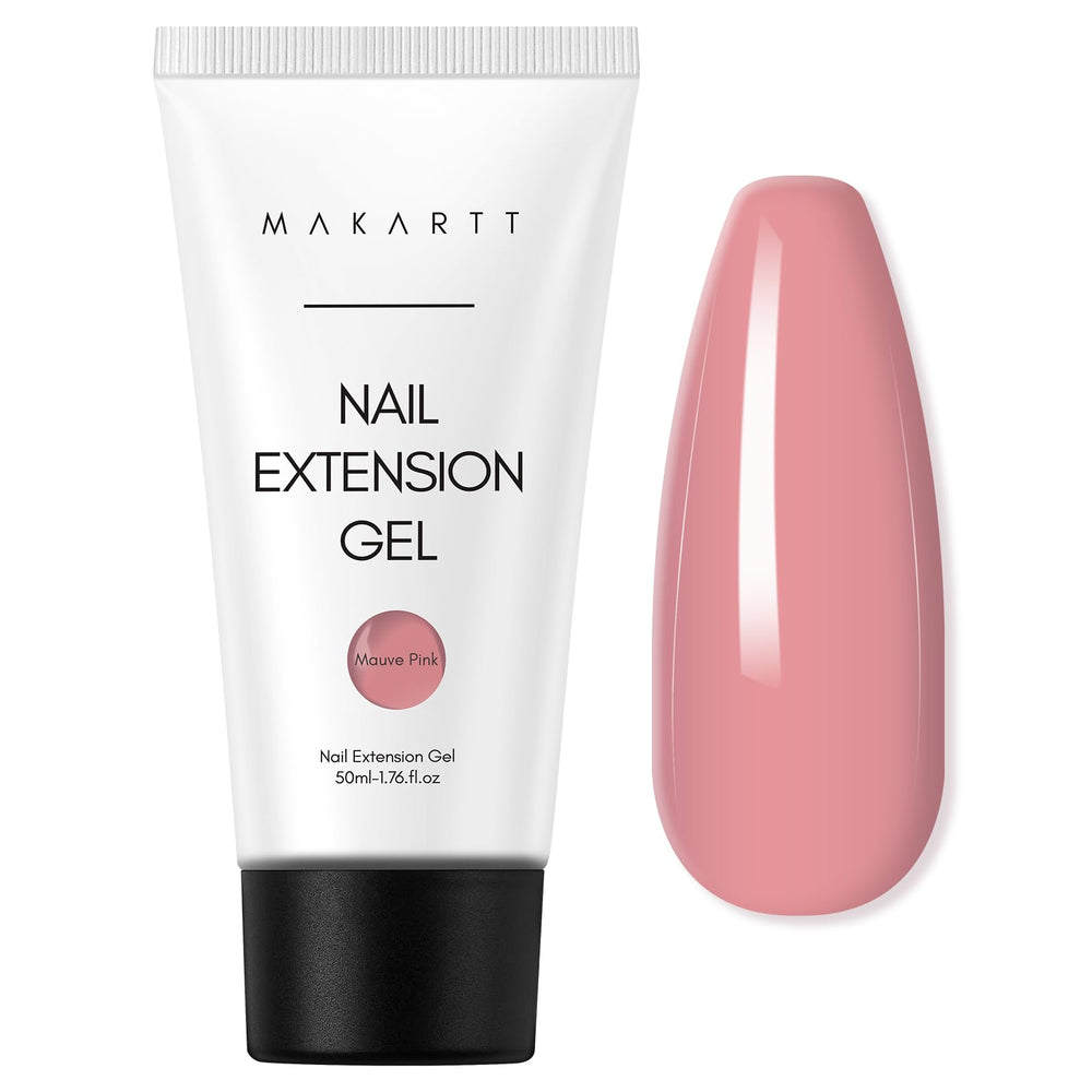 Makartt jar front view showing mauve pink gel and brand for clear identification