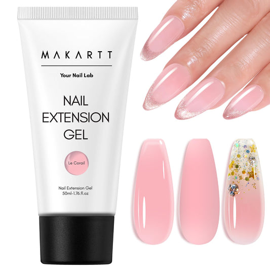 Makartt jar front view showing natural pink gel and easy identification benefit