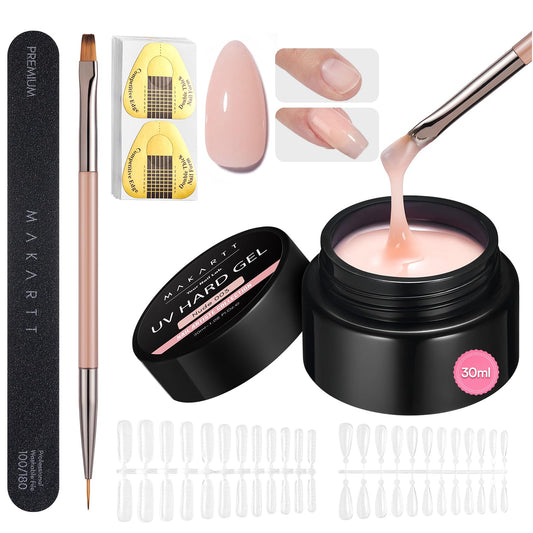 Makartt front packaging showing nude builder gel kit for versatile strengthening