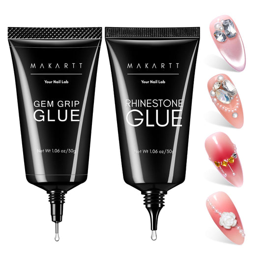 Makartt front packaging showing both glue gel tubes and benefits