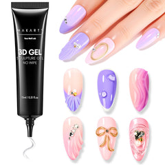 Makartt clear 3D gel tube front showing brand and compact size for travel