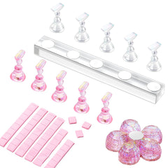 Makartt front view acrylic stand showing stable base for precise nail art