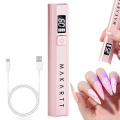 Makartt front view pink lamp showing compact design and fast curing