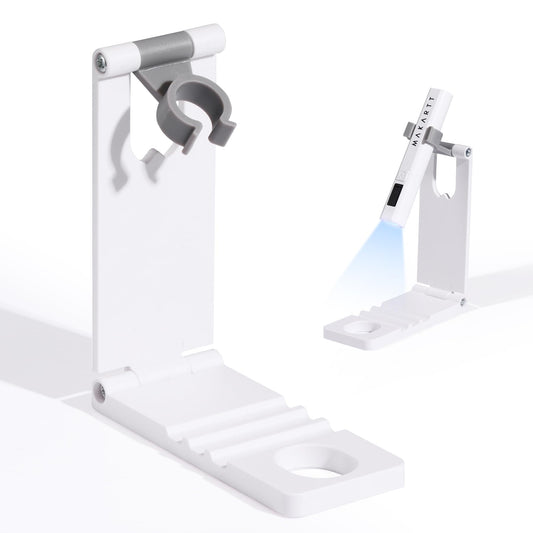 Makartt front view of stand showing stable hands-free setup and convenience