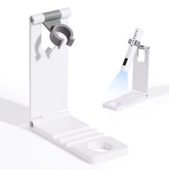 Makartt front view of stand showing stable hands-free setup and convenience