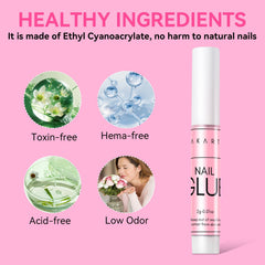 Makartt glue drop texture demonstrating clear formula and quick drying benefit